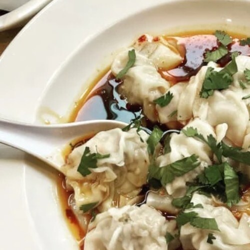 Dumplings and wine